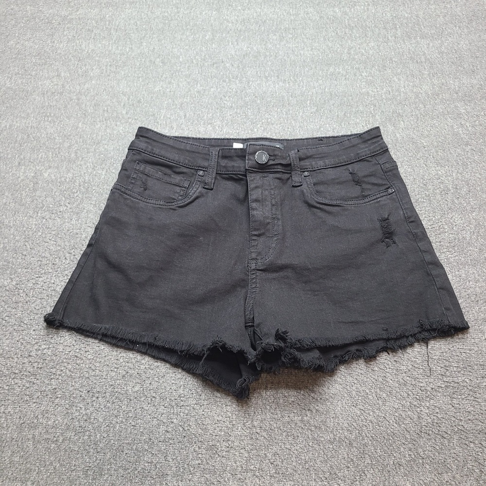 Kut‎ from the Kloth Jane Shorts Womens 4 Black Excellent Distressed High Rise